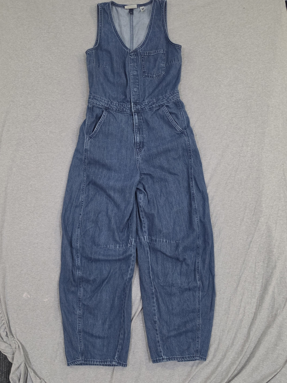 Universal Thread Sleeveless Denim Barrel-Leg Jumpsuit - Blue - Picture 3 of 10